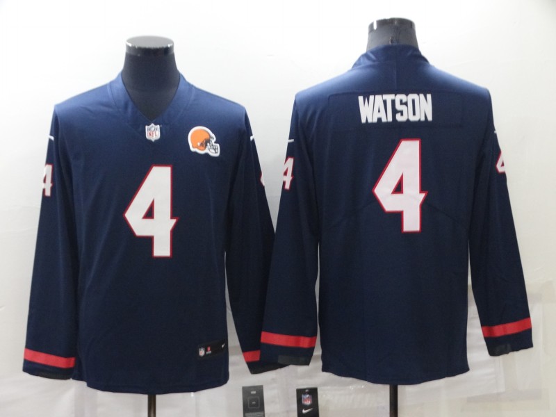 Men's Cleveland Browns Deshaun Watson #4 Navy Jersey